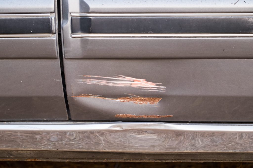 Unrepaired collision damage in Vancouver getting worse, rusty